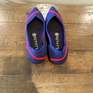Rothy's Cobalt Cherry Line Pointed Toe Flat